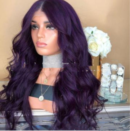 Medium And Long Curly Hair Cross-border Fashion Big Wave Cosplay Anime Purple Factory Wholesale — packaging