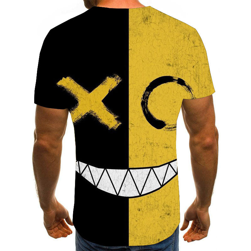 Anime Men And Women 3D Short Sleeve T-Shirt — side view