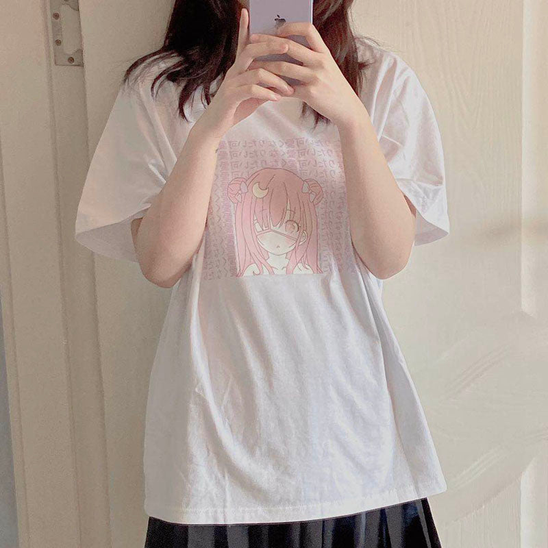 Anime Moon Girl T-shirt — detail