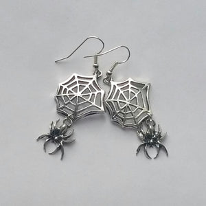 Spider Web Halloween Earrings Gothic Dark | Magic Stories