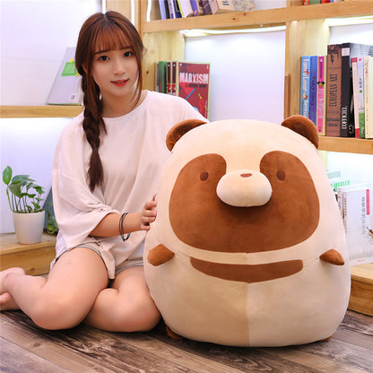 New Anime Cartoon Raccoon And Fox Plush Toys Zabawki Cute Pillow Peluche Baby Toy Soft Padded Cushion — scale reference