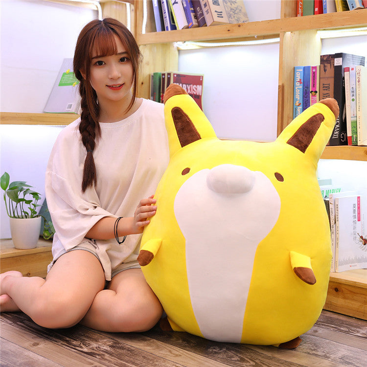 New Anime Cartoon Raccoon And Fox Plush Toys Zabawki Cute Pillow Peluche Baby Toy Soft Padded Cushion Stuffed — side view
