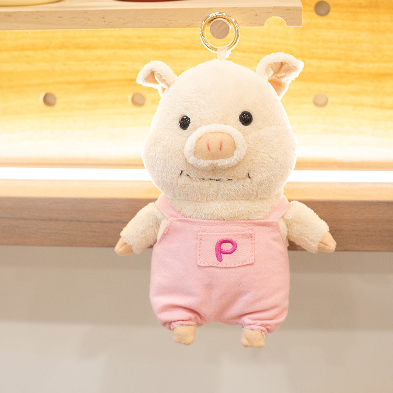 Cartoon Cute Pig With Clothes Plush Toys Stuffed Kawaii Animal Dressed Piggy Doll — side view