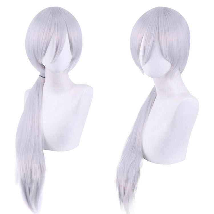 Chainsaw Man Cosplay-Wigs Power-Hayakawa Makima Denji Quanxi Kobeni Black Purple Higashiyama — back view