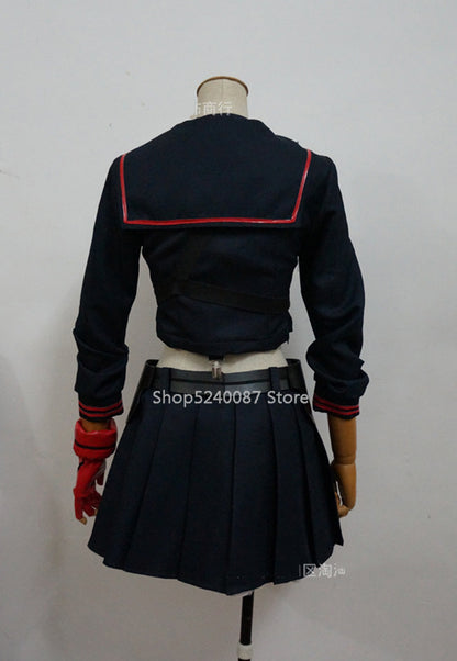 Cosplay Costume T-Shirt Skirt Sailor-Suit School-Uniform Ryuko Kill-Matoi Japanese-Anime — back view