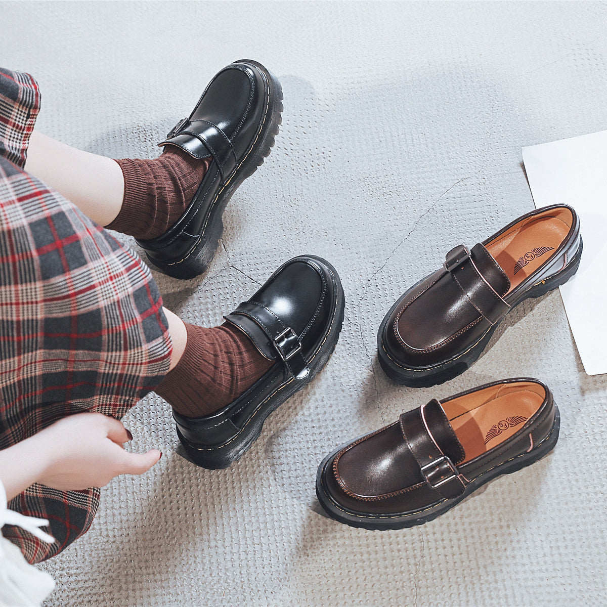British Style Student Flat Lolita Platform | Magic Stories