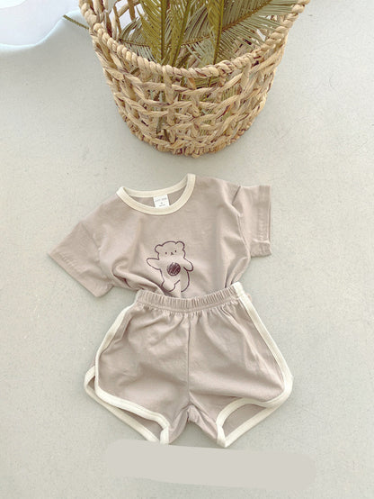 Baby Bear Cotton Suit Two-piece Cartoon Comfort For Babies And Toddlers — packaging