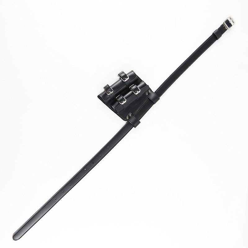 Cosplay Anime Swords PU Leather Sword Strap Back Bag Belt Belt knife Hanging Fixture — detail