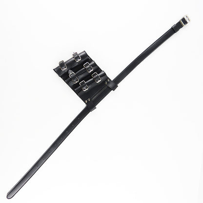 Cosplay Anime Swords PU Leather Sword Strap Back Bag Belt Belt knife Hanging Fixture — back view