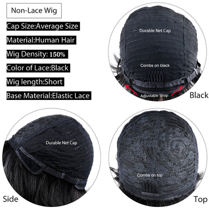 Wigs Female European And American Wig Short Hair Wig Short Straight Hair Bob Hair Wig — detail