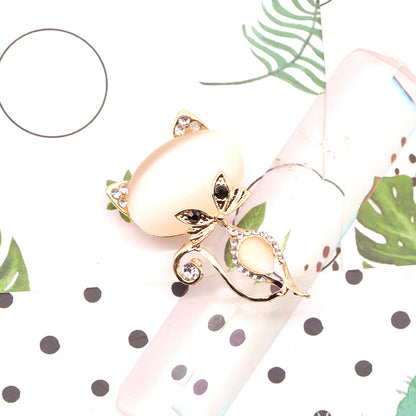 Cat Brooch Rhinestone Corsage Prom Party | Magic Stories