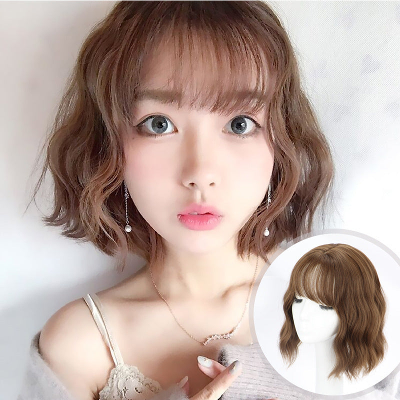 Red Short Curly Wig - Corn Perm Full Cap Style