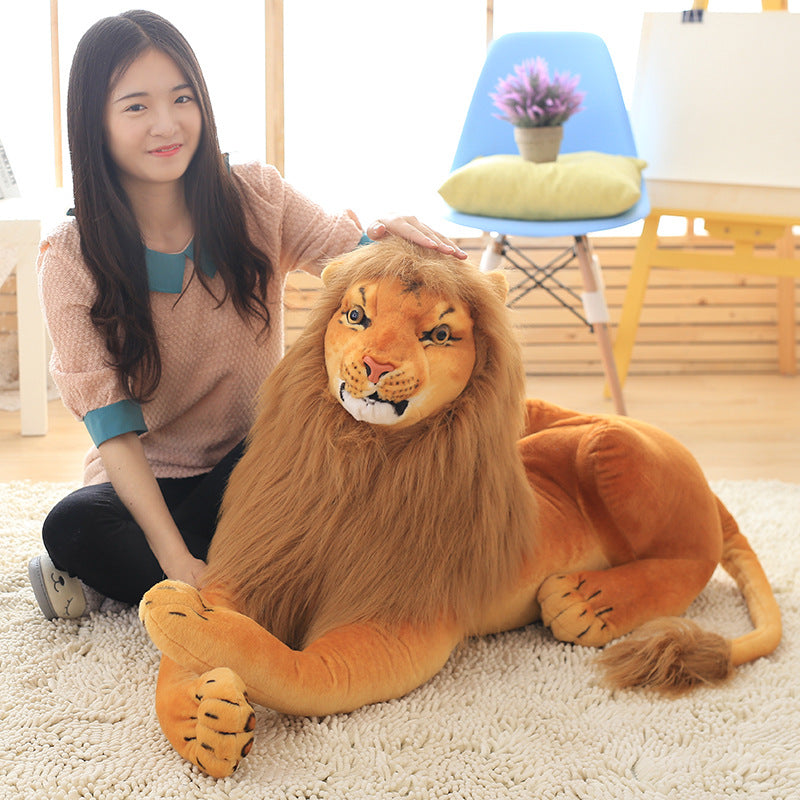 Simulation Lion Plush Toy Plush Doll — side view