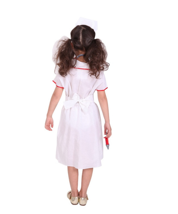 Cosplay Little Girl Pretty Little Nurse Uniform — back view