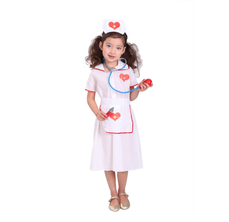 Cosplay Little Girl Pretty Little Nurse Uniform — side view