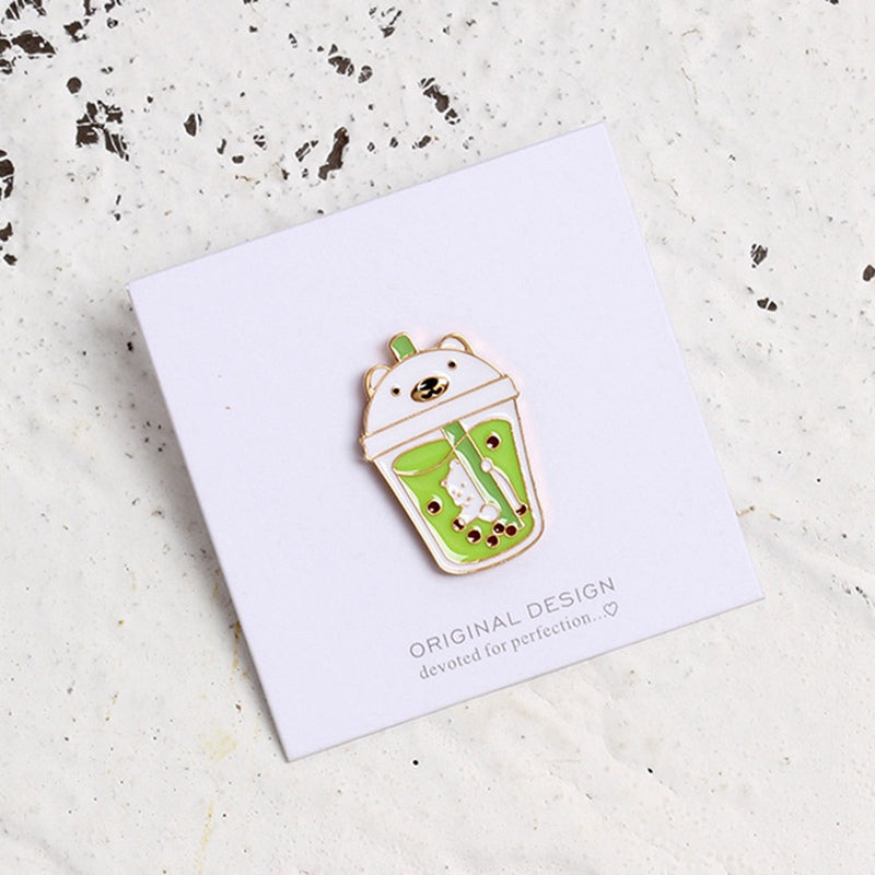 Cartoon Milk Tea Cup Enamel Pin Exquisite | Magic Stories