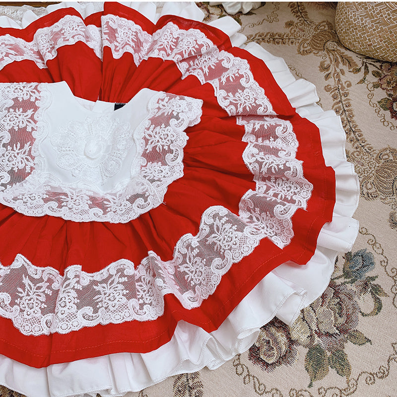 Dress Spanish Palace Pettiskirt Birthday Princess Dress — back view