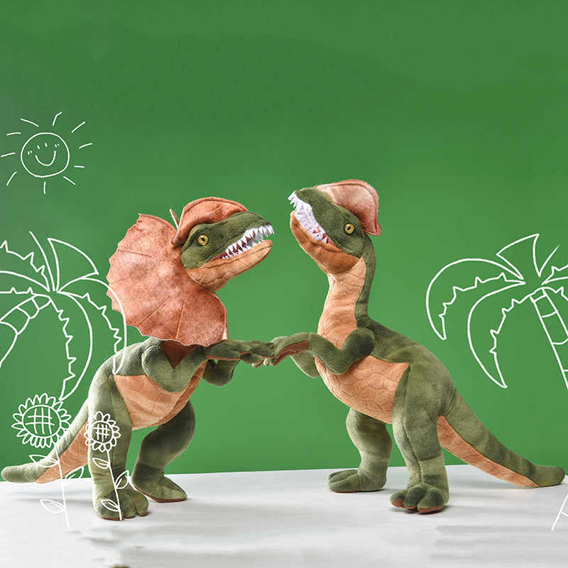 Plush Toy Dinosaur Dicrosaurus Dilophosaurus — back view