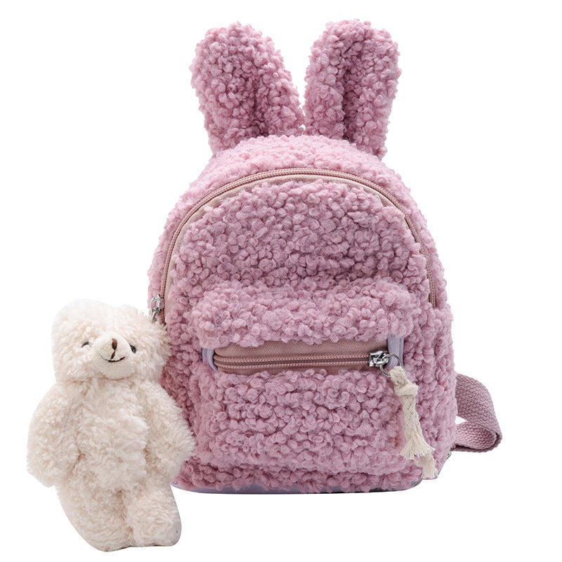Bunny Ears Backpack, Bear Bag Plush, Super Cute And Cute For Children — scale reference