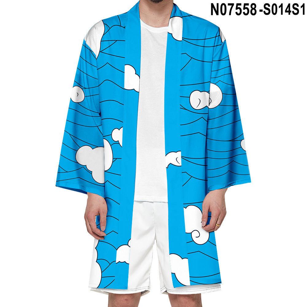 Children's Cardigan Long Cloak, Kimono, Peripherals — side view