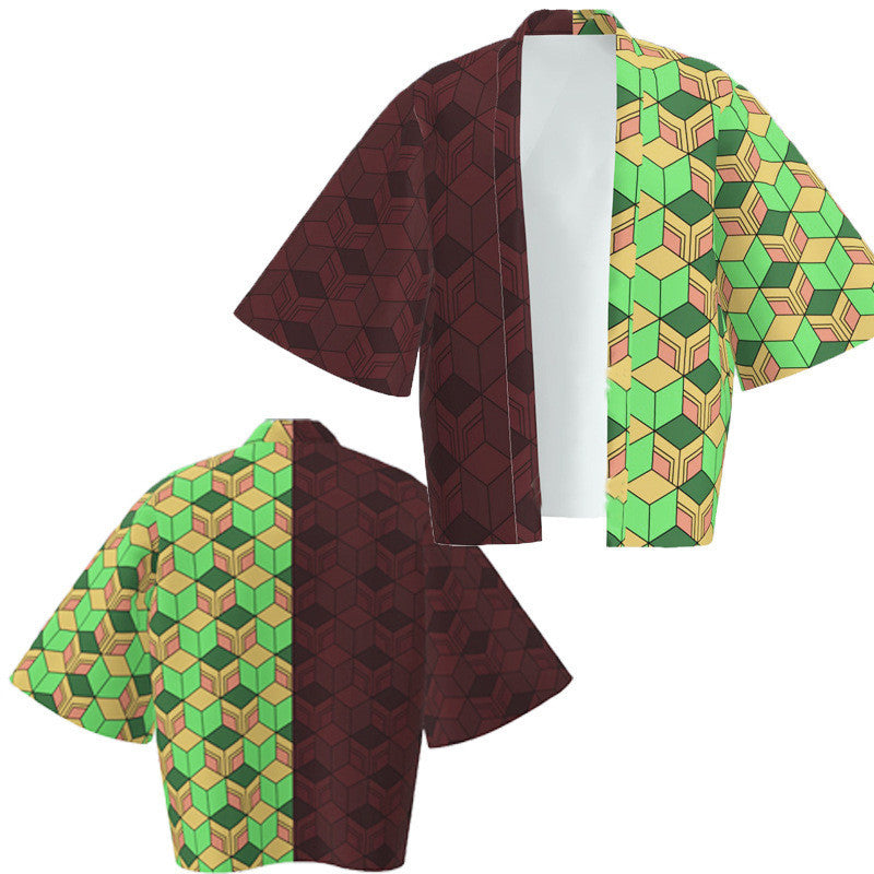 Peripheral Haori Kimono Jacket Kadomon Tanjiro Suit Bathrobe — detail