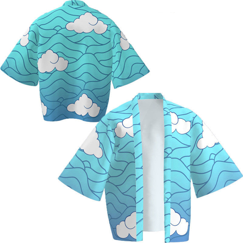 Peripheral Haori Kimono Jacket Kadomon Tanjiro Suit Bathrobe — in use
