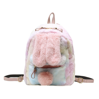 Girl Heart Bunny Ears Backpack Bunny Plush Backpack — packaging