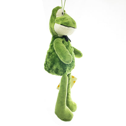 Plush Toy Widow Frog Figurine Snowflake Little Frog Prince — side view