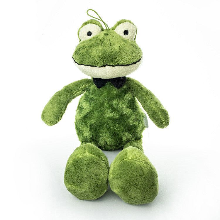 Plush Toy Widow Frog Figurine Snowflake Little Frog Prince — detail