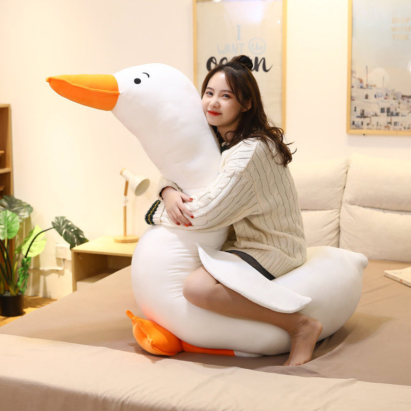 Plush Toy Cute Soft Big White Goose Pillow | Magic Stories