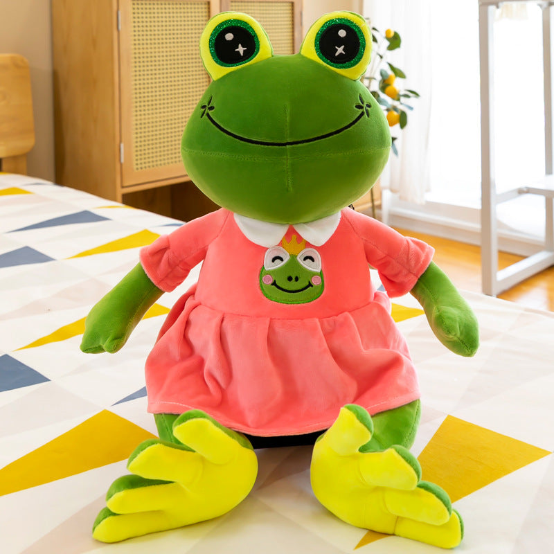 Teddy Frog Soft Stuffed Plush Toy — in use