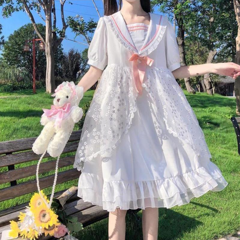 Vanilla Cream Long-sleeved Princess Dress | Magic Stories