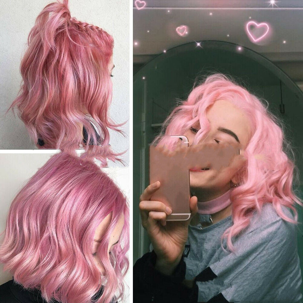 Wavy Curly Wig - Egg Roll Curls — side view