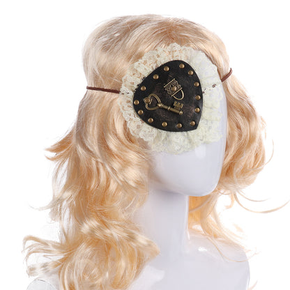 Steampunk Lolita Eyewear Eye Patch Cosplay Accessory — back view