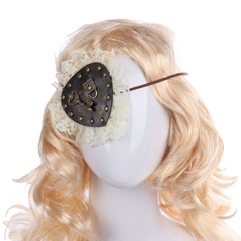 Steampunk Lolita Eyewear Eye Patch Cosplay Accessory — side view