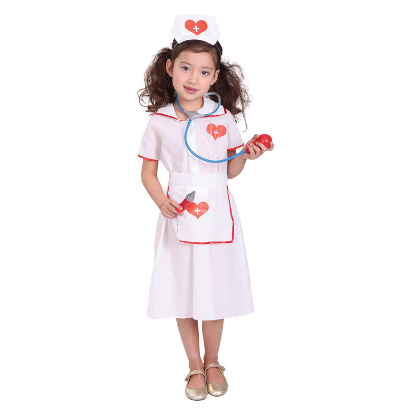 Child Pretty Little Nurse In Costume | Magic Stories