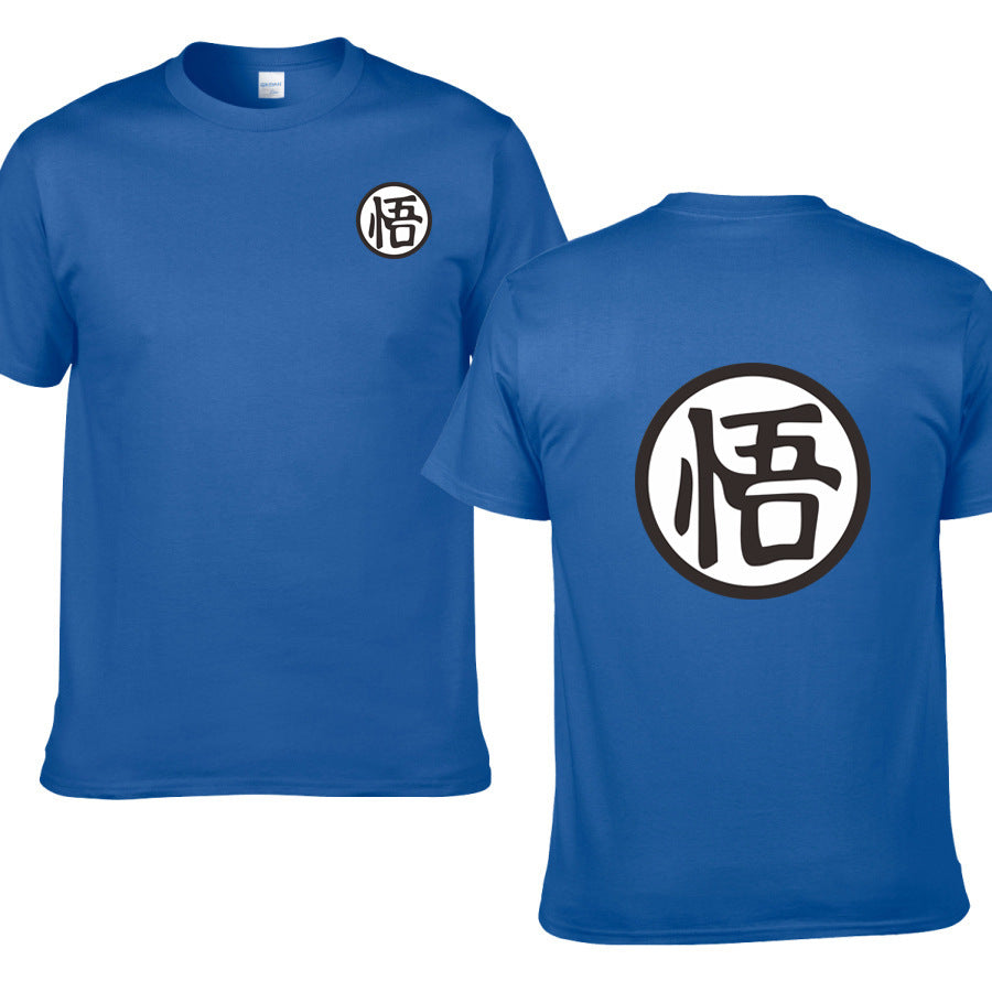 Casual Men Short Sleeve Shirt Cotton High Quality Male T-Shirts Anime Tops Tees — detail
