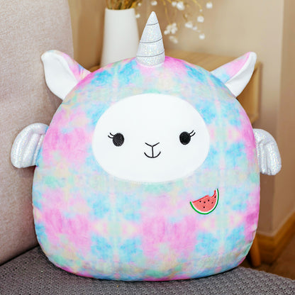 Cute Fat Fat Plush Toy Animal Doll Kawaii Deer Pig Soft Pillow Buddy Stuffed Cushion ValentineS Gift For Kids — back view