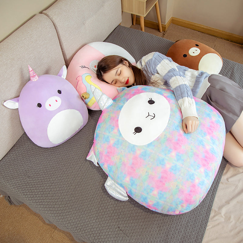 Cute Fat Fat Plush Toy Animal Doll Kawaii Deer Pig Soft Pillow Buddy Stuffed Cushion ValentineS Gift For Kids Girl