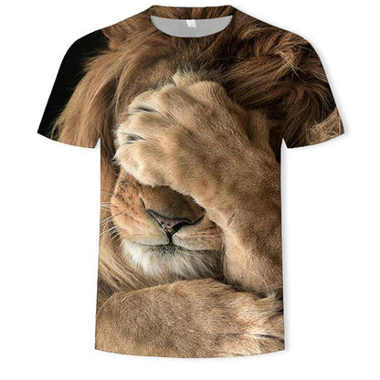 Lion Anime 3d Printed T-shirt — packaging
