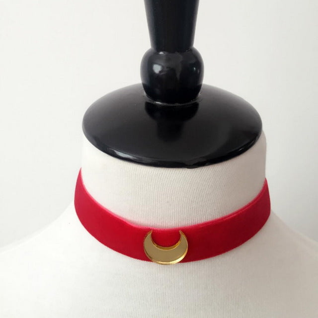 Beautiful Girl Cosplay Star Moon Love Velvet Collar Necklace — packaging