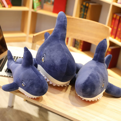 Sawtooth shark plush toy — side view