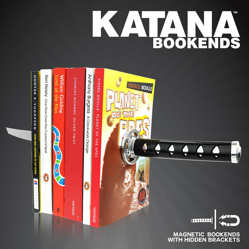Creative British Katana Ninja Bookends Creative Ornaments — side view
