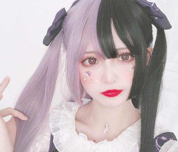Lolita Double Ponytail Wig — back view