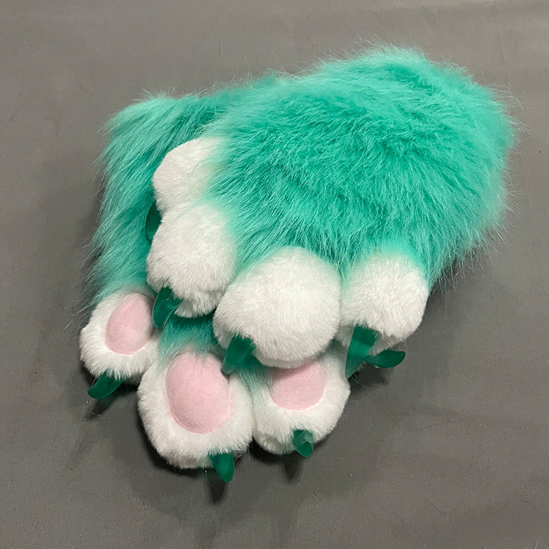 Colorful Beast Paw Gloves Cat's Paw Cute Plush — detail