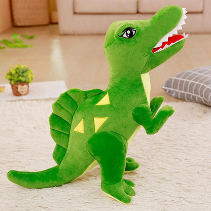 Spinosaurus dinosaur plush toy — side view