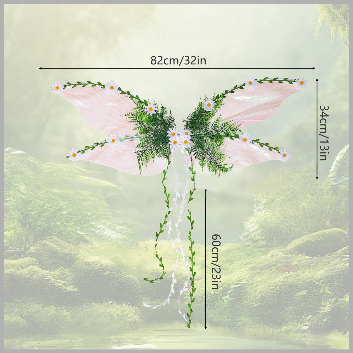 Green Cicada Wings Elf Costume For Halloween And Christmas — in use