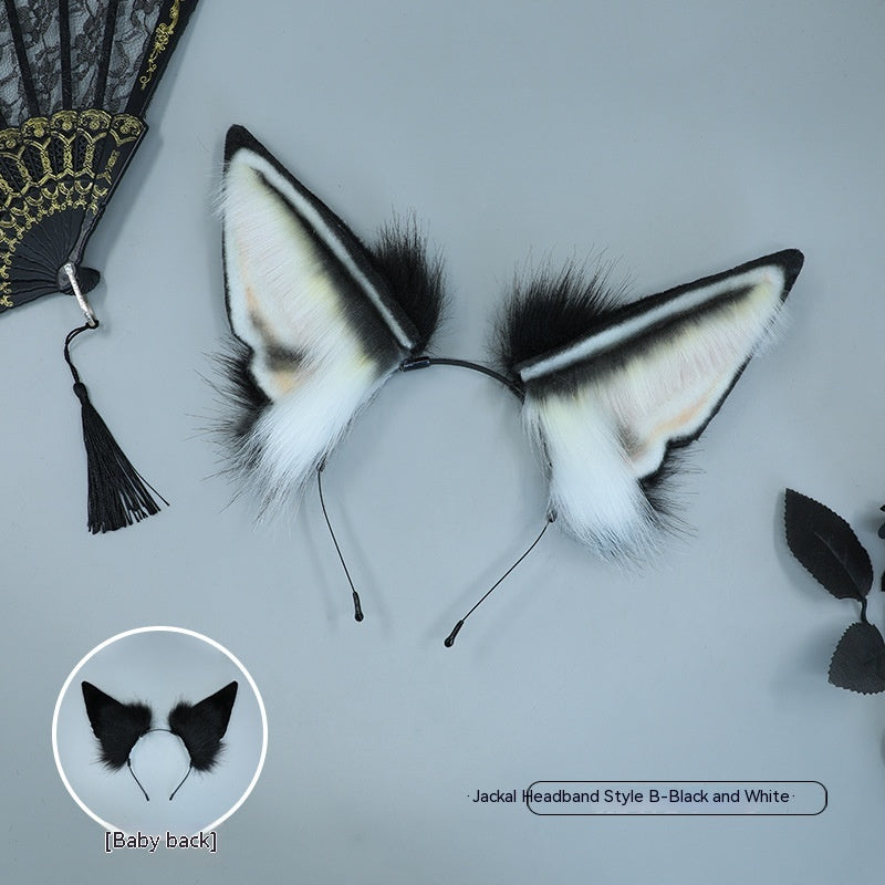 Plush Simulation Animal Ears Headband — side view