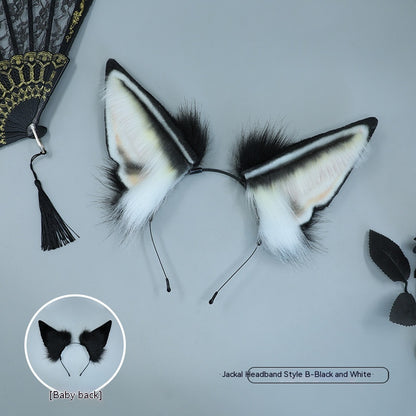 Plush Simulation Animal Ears Headband — side view