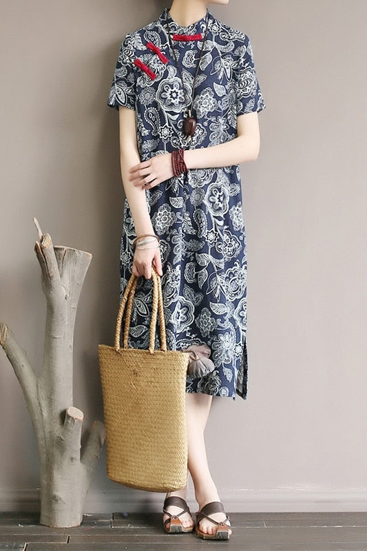 Dress cheongsam — side view